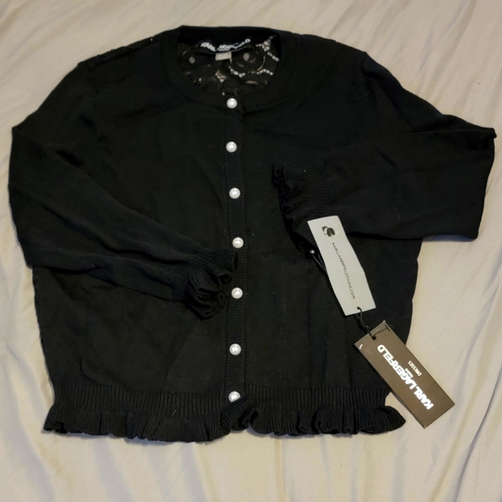 Karl Legerfeld Black sweater size S NWT
